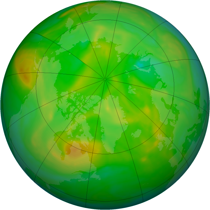 Arctic ozone map for 24 June 2006